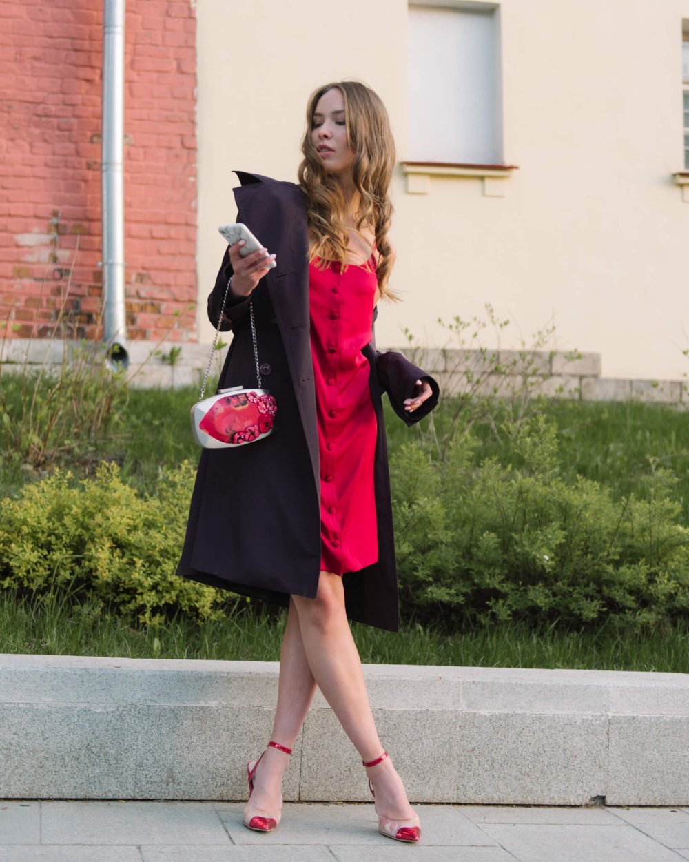 Платье комбинация стрит стайл