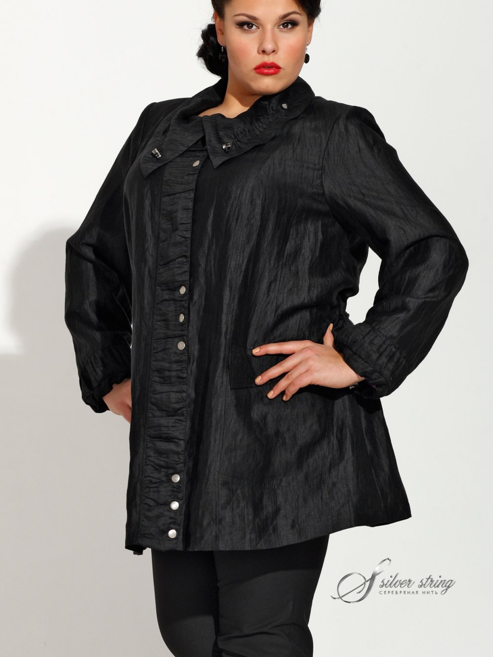 Кожаное пальто женское больших размеров