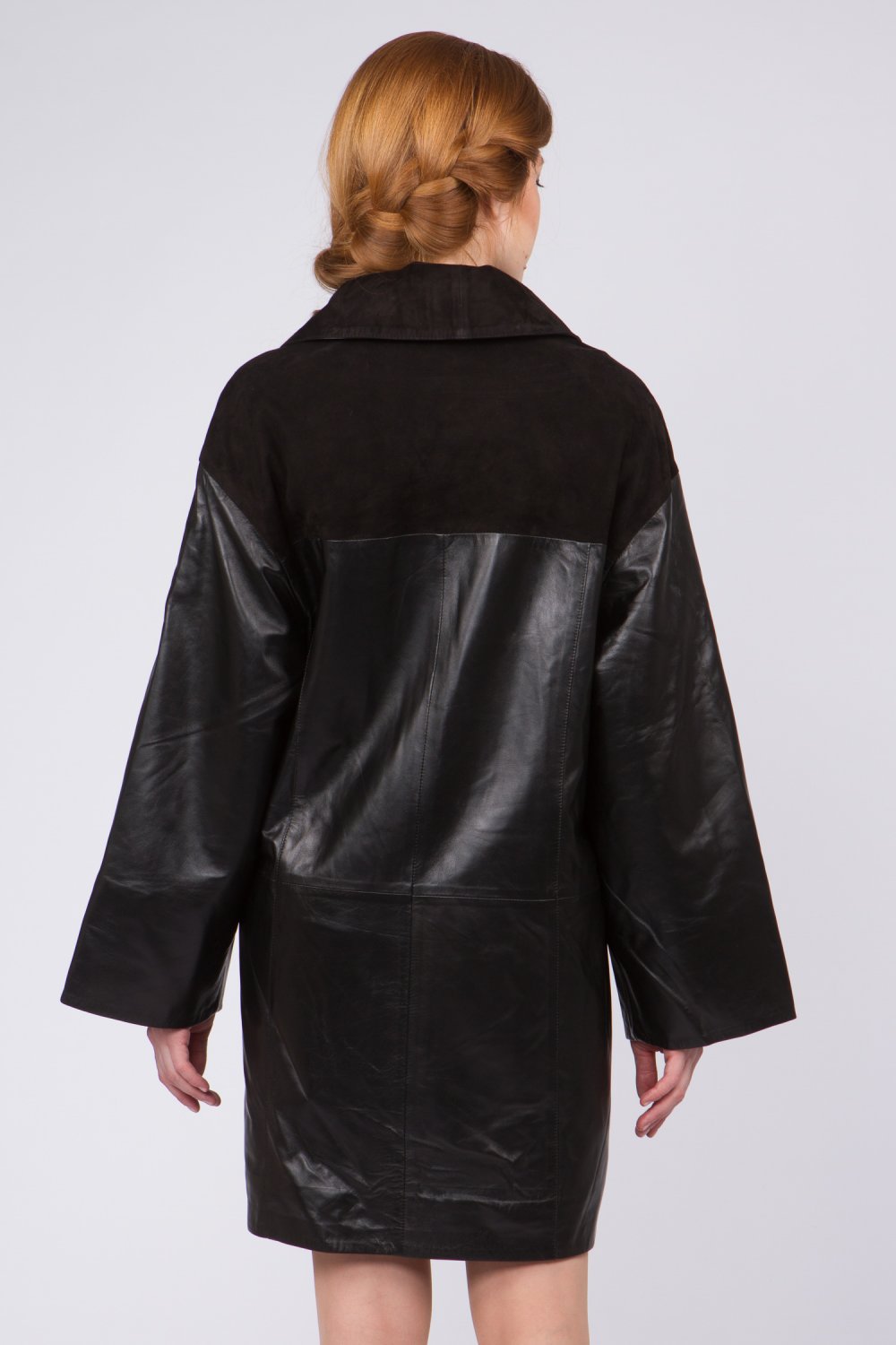 Кожаные пальто большого размера