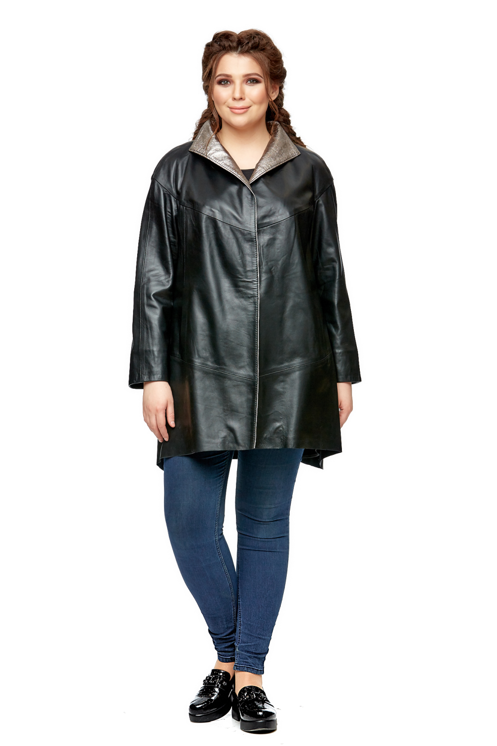 МОСМЕХА А симметричный пальто кожа