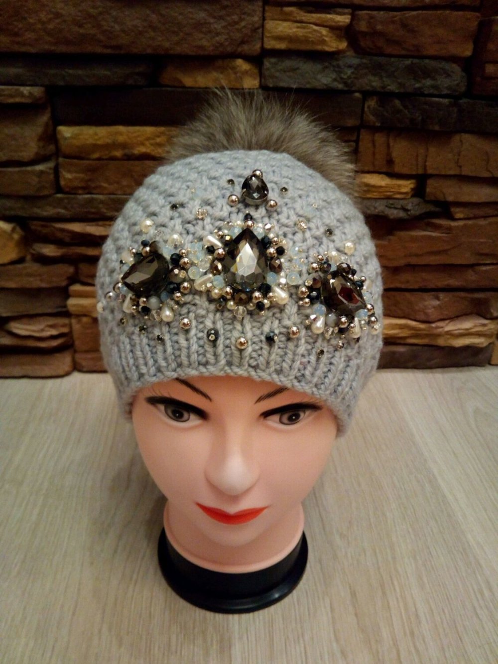 Рукавицы со стразами