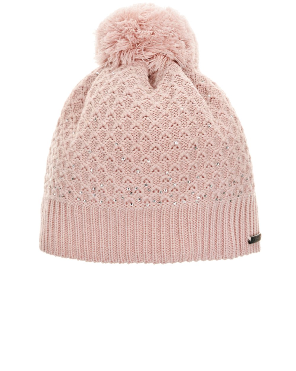 Шапка с бубоном и стразами