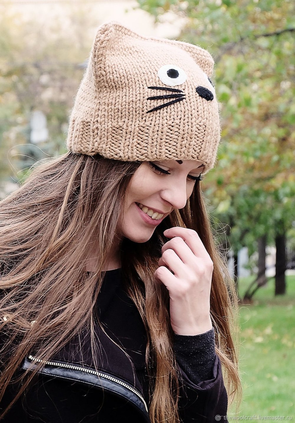 Мужская вязаная беретка