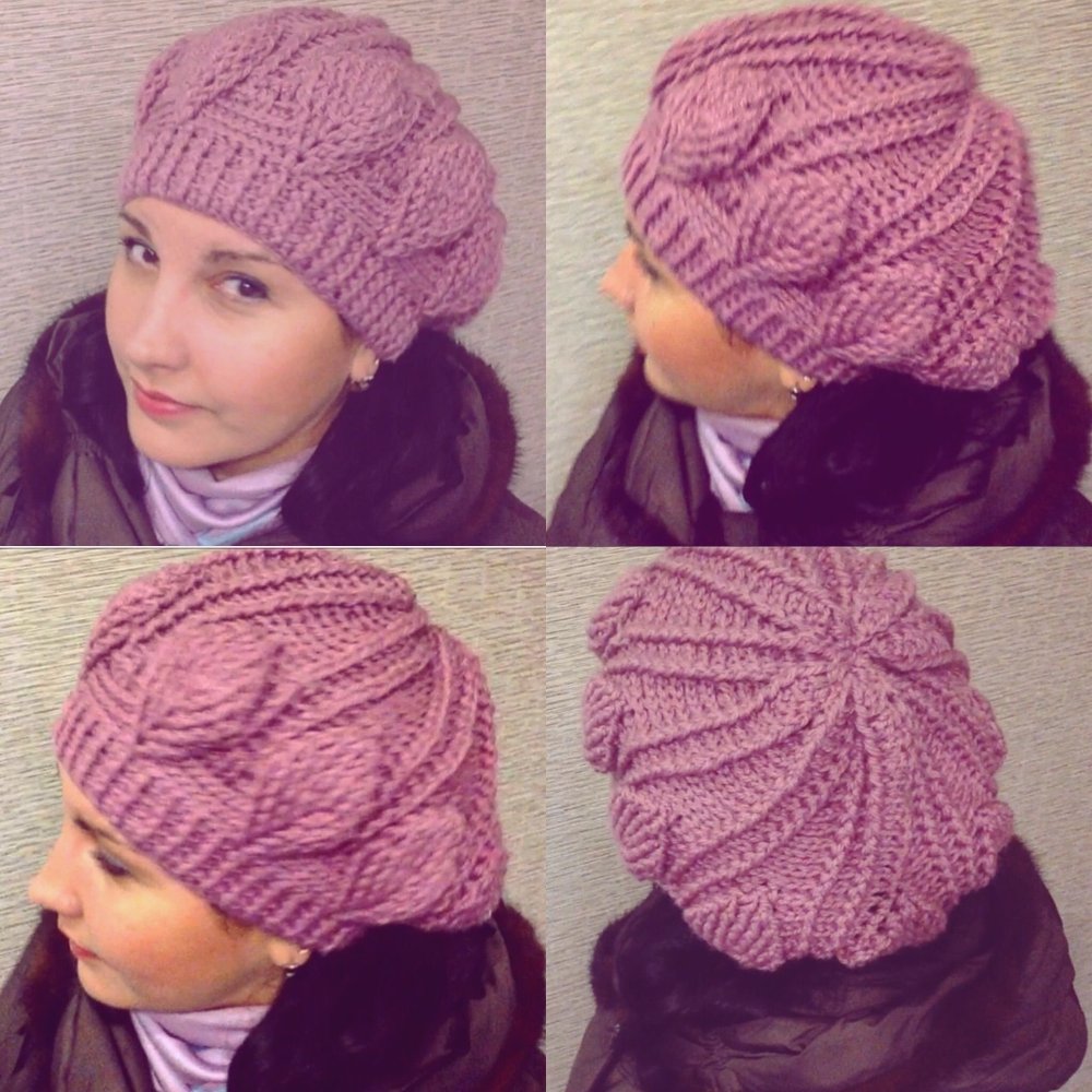 Шапка рельефными столбиками Озимок