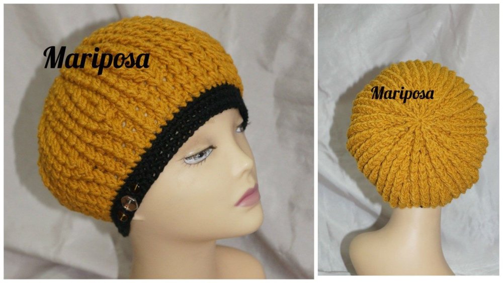 Шапка рельефными столбиками Озимок