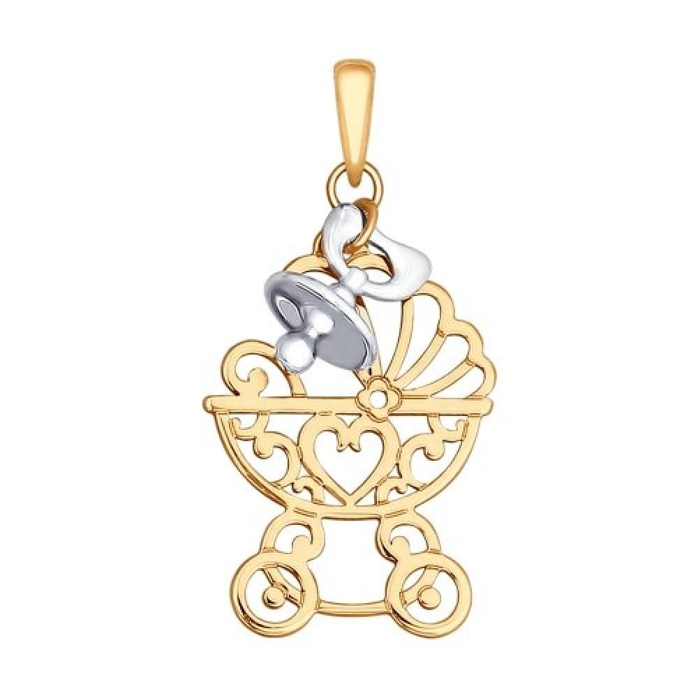 SOKOLOV подвеска «мать и дитя» из золота с бриллиантами и перламутром 1030579