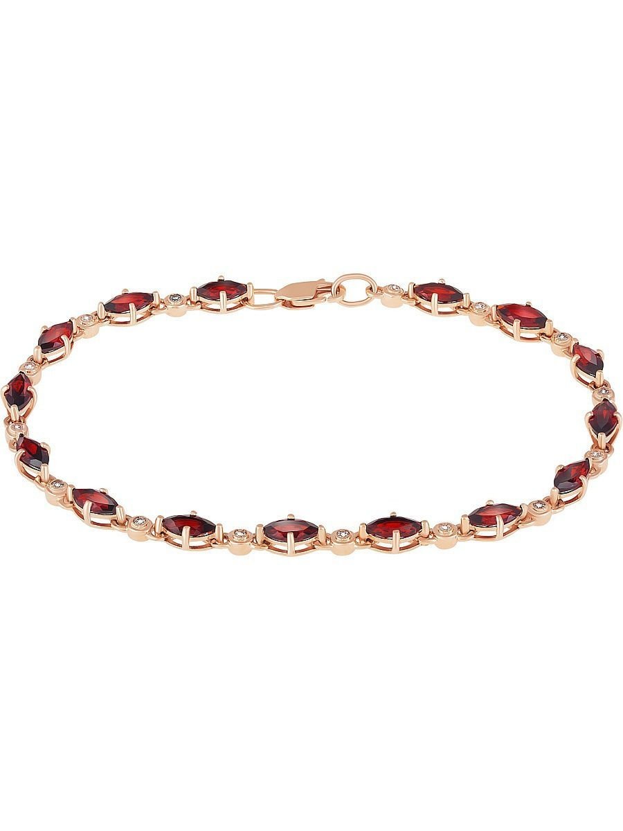 Браслет с гранатом из золота 585 Соколов