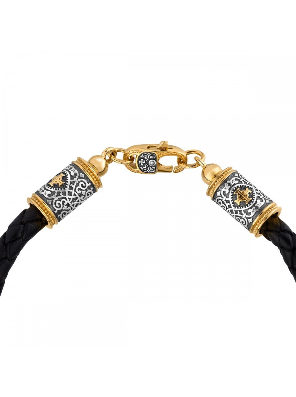 Каучуковый браслет с золотом