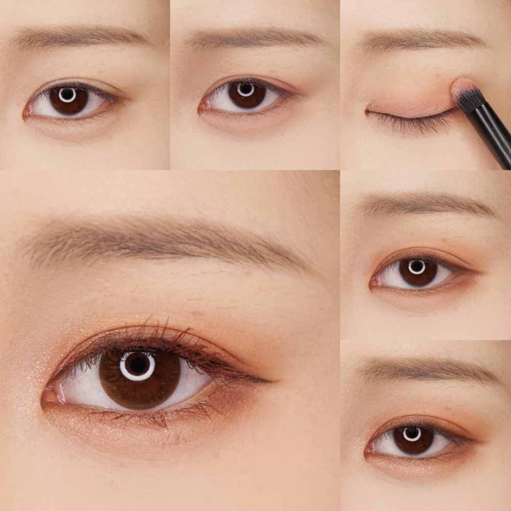 Корейский макияж глаз без стрелок