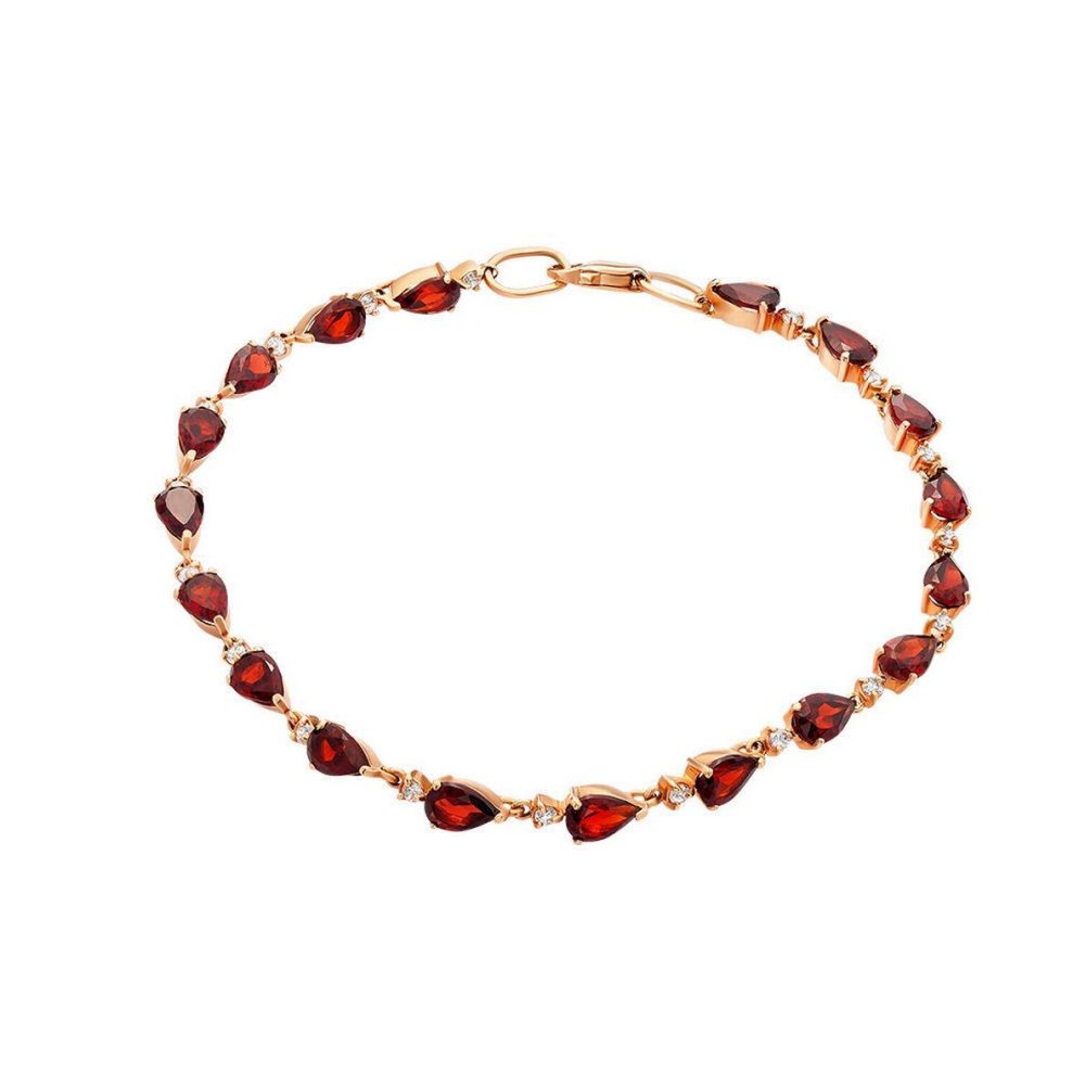 Позолоченный браслет с гранатом