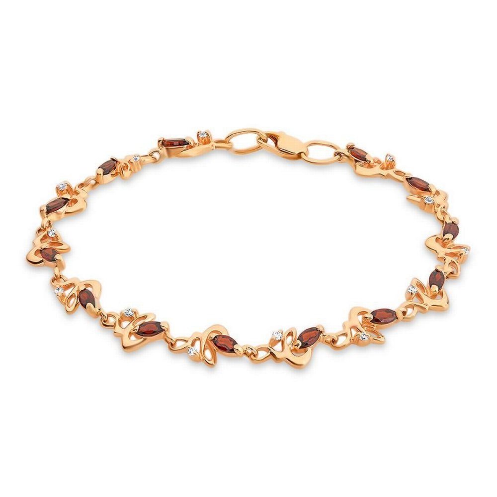 Гранатовый браслет 585 золотой