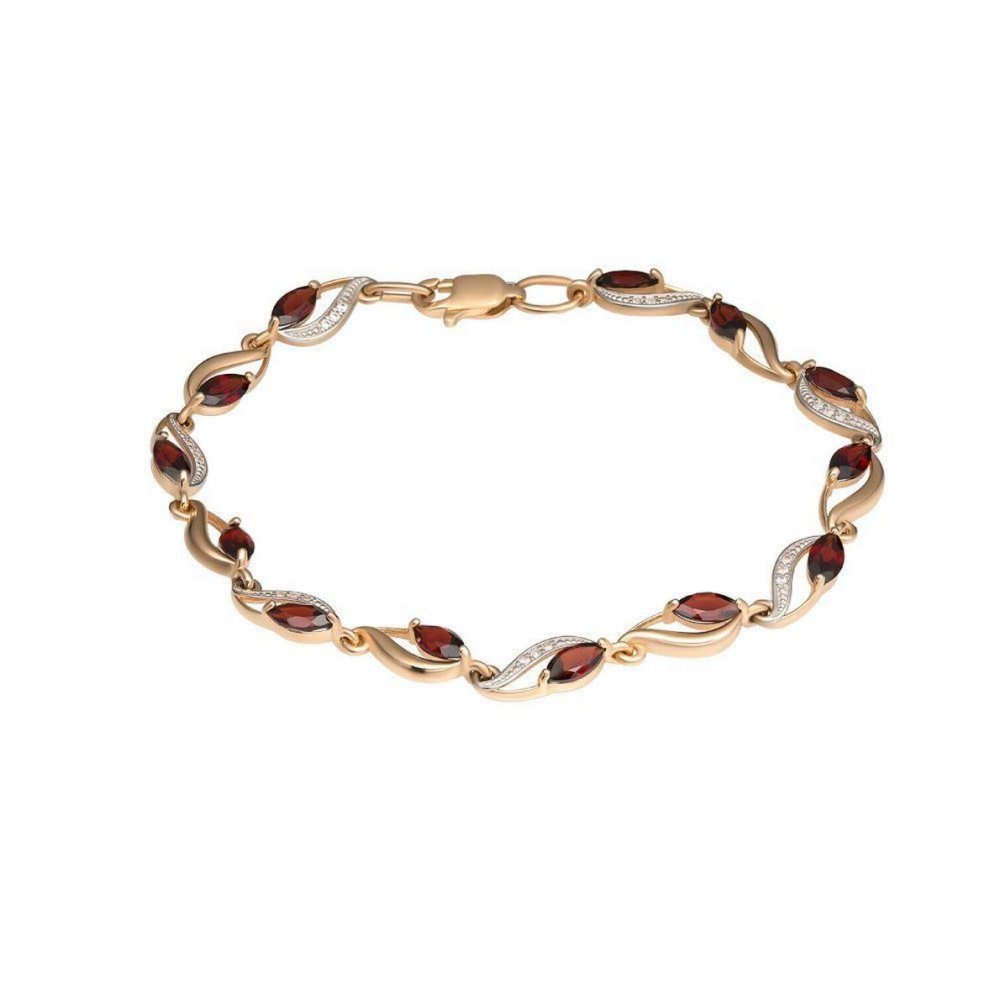 Гранатовый браслет 585 золотой