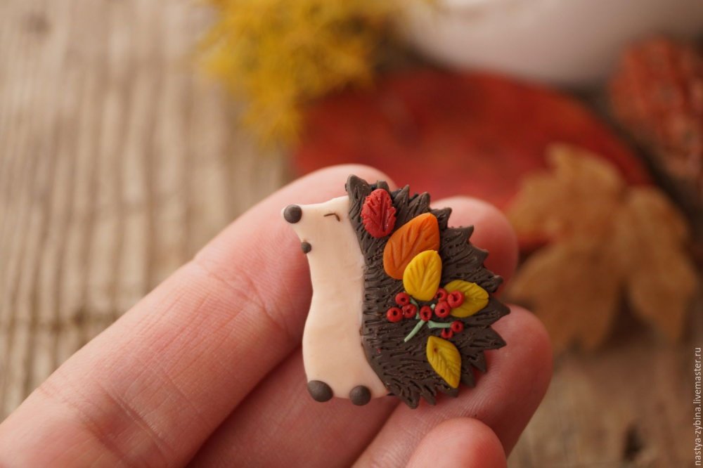 Брошь из полимерной глины