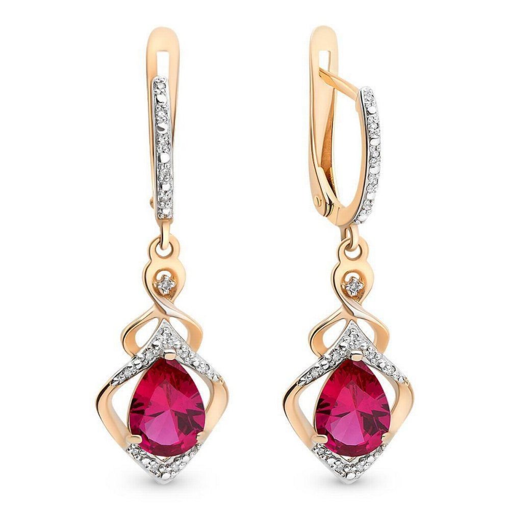 Ювелирочка серьги с рубином