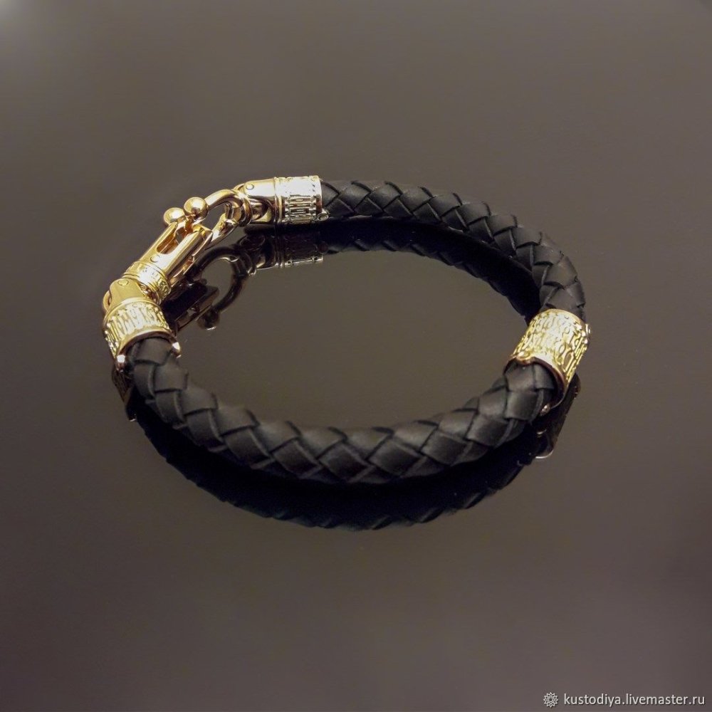 Гайтан браслет золотой