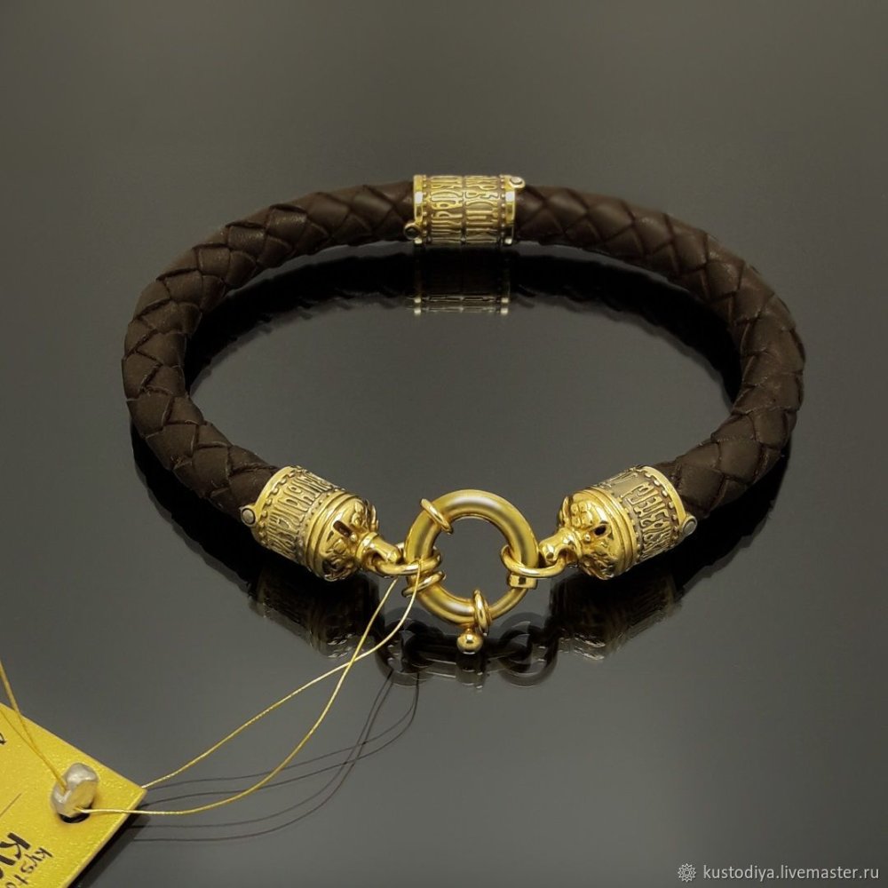 Гайтан браслет золотой