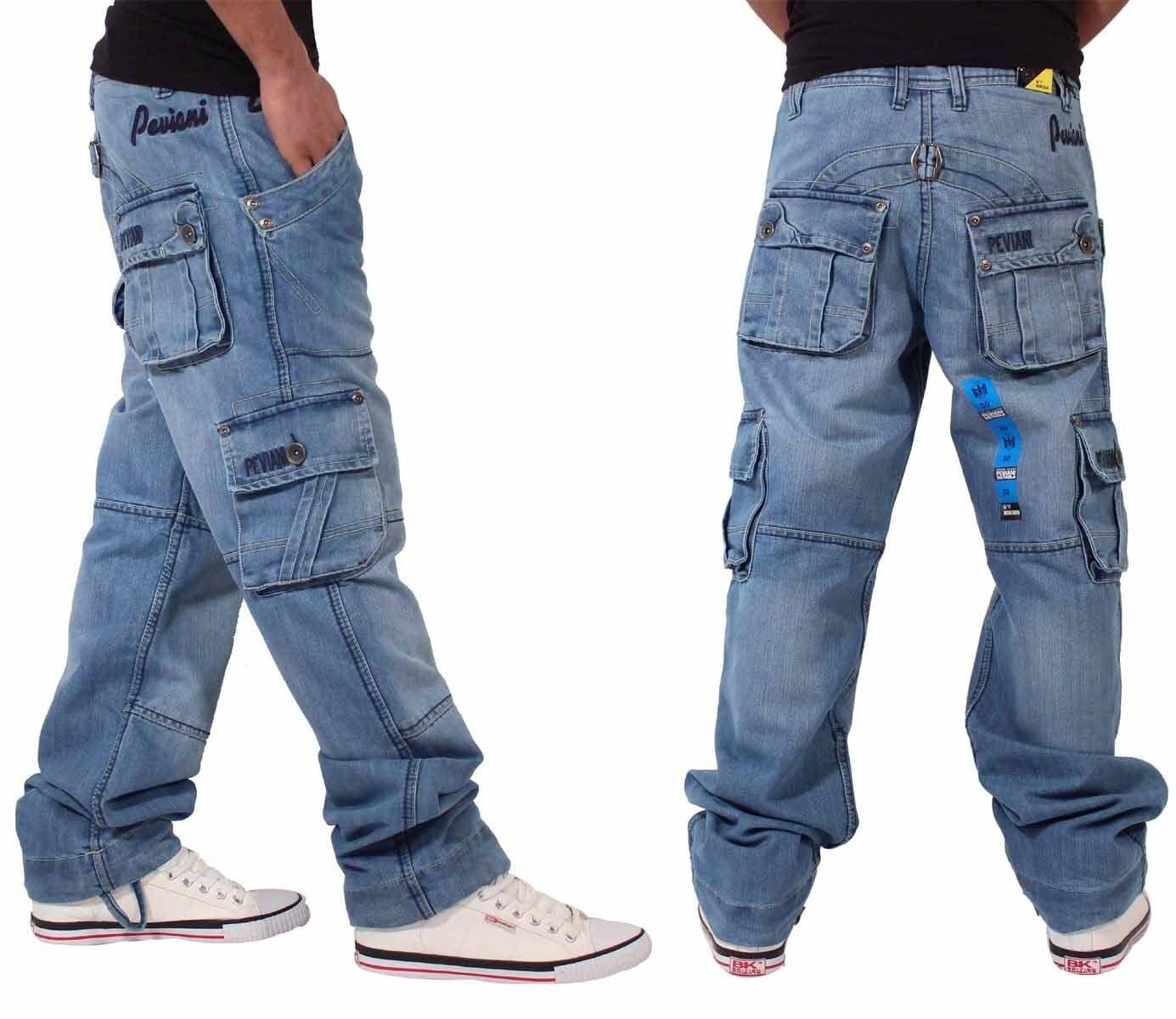Купить мужские джинсы с карманами по бокам
