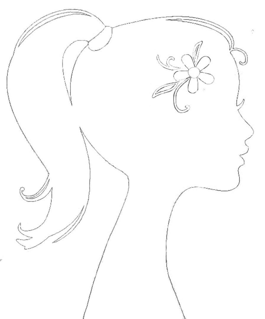 Девушка шаблон для вырезания