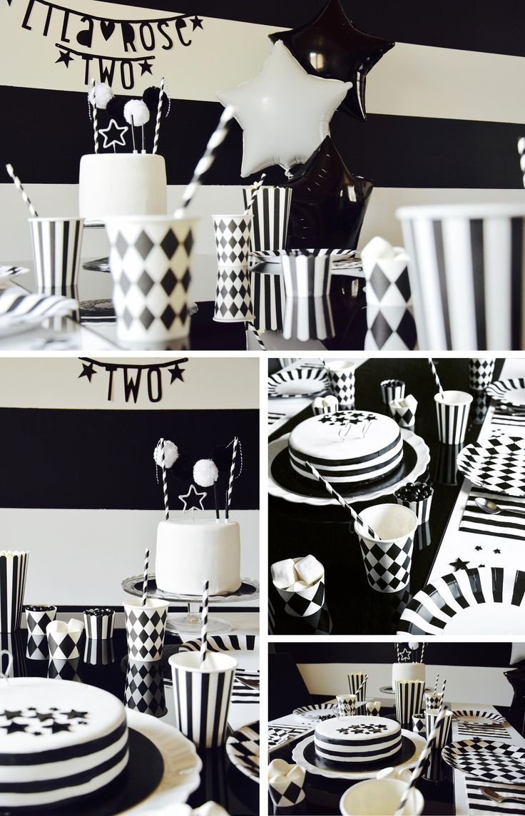 Вечеринка в черно-белом стиле