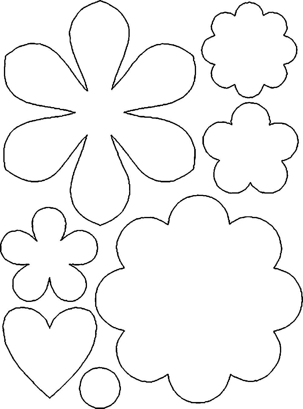 Трафареты для фетровых цветов