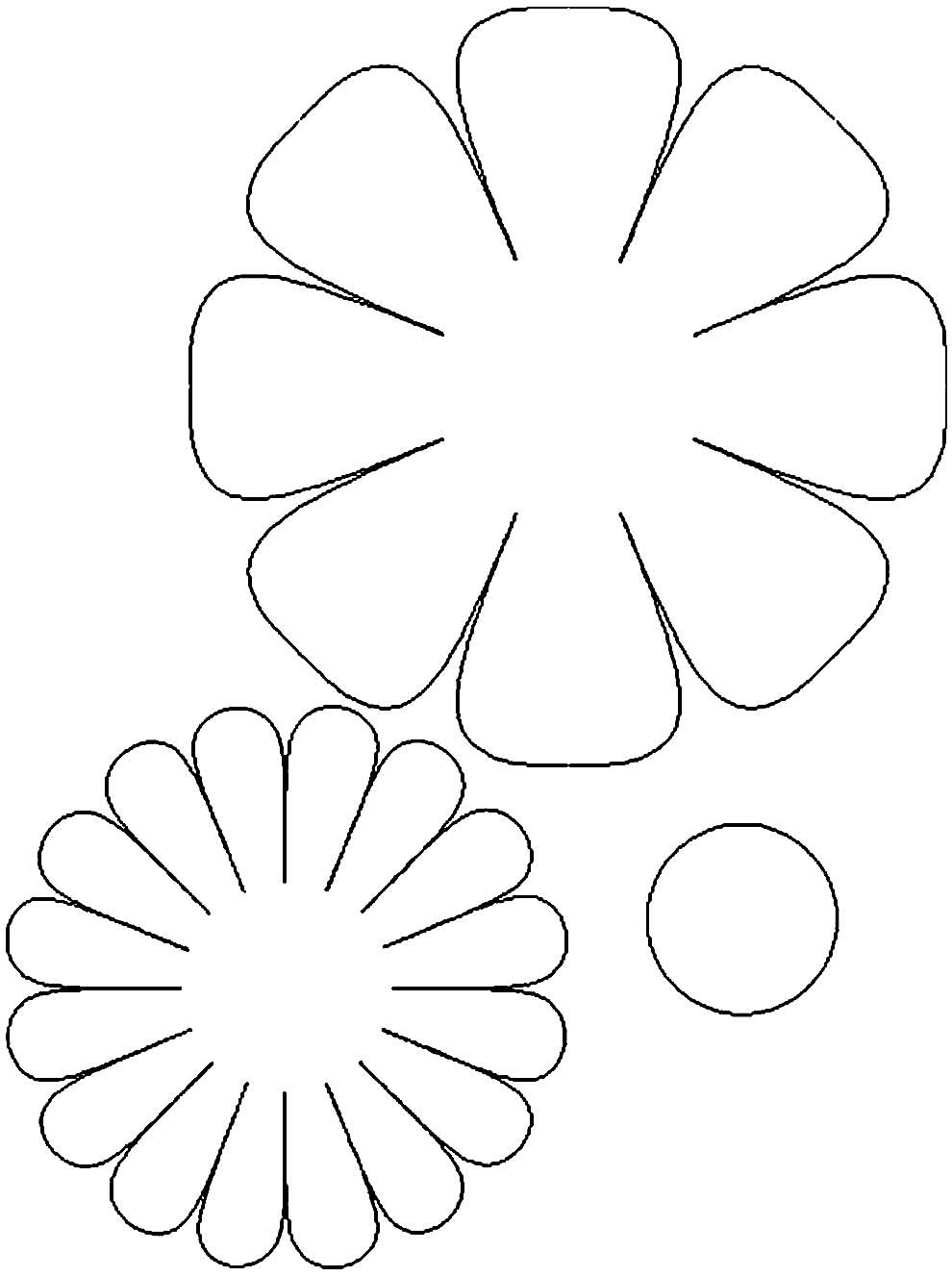 Шаблоны объемных цветов