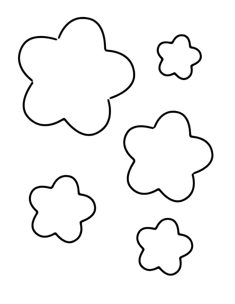 Цветочки из фетра выкройки