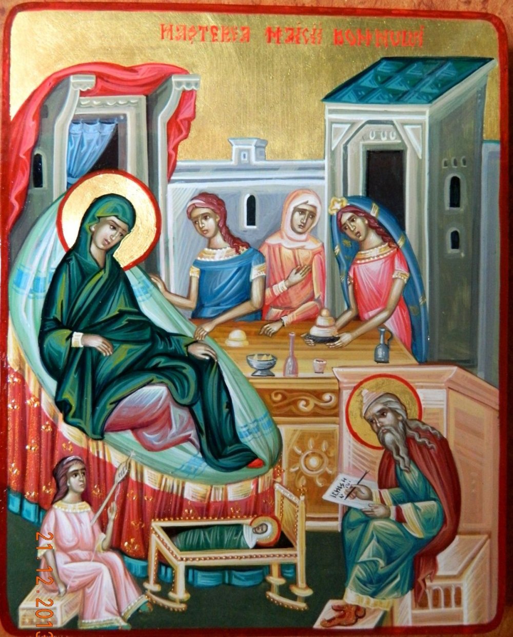 Икона Рождество Пресвятой Богородицы 19 век