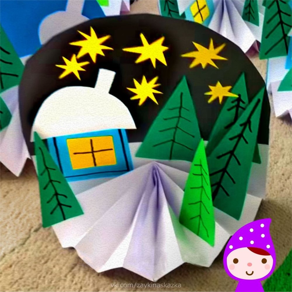 Зимние поделки из бумаги