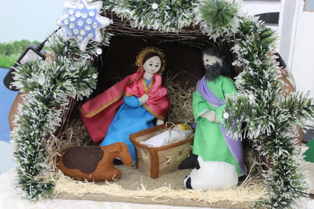 Рождественский вертеп своими руками поделка