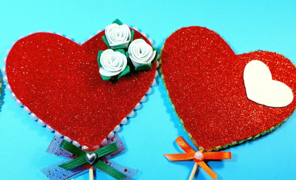 Фоамиран валентинки