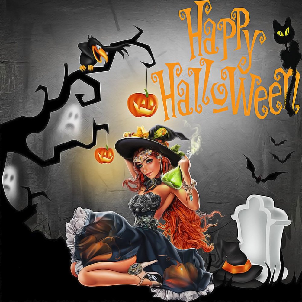 Открытка на Хэллоуин