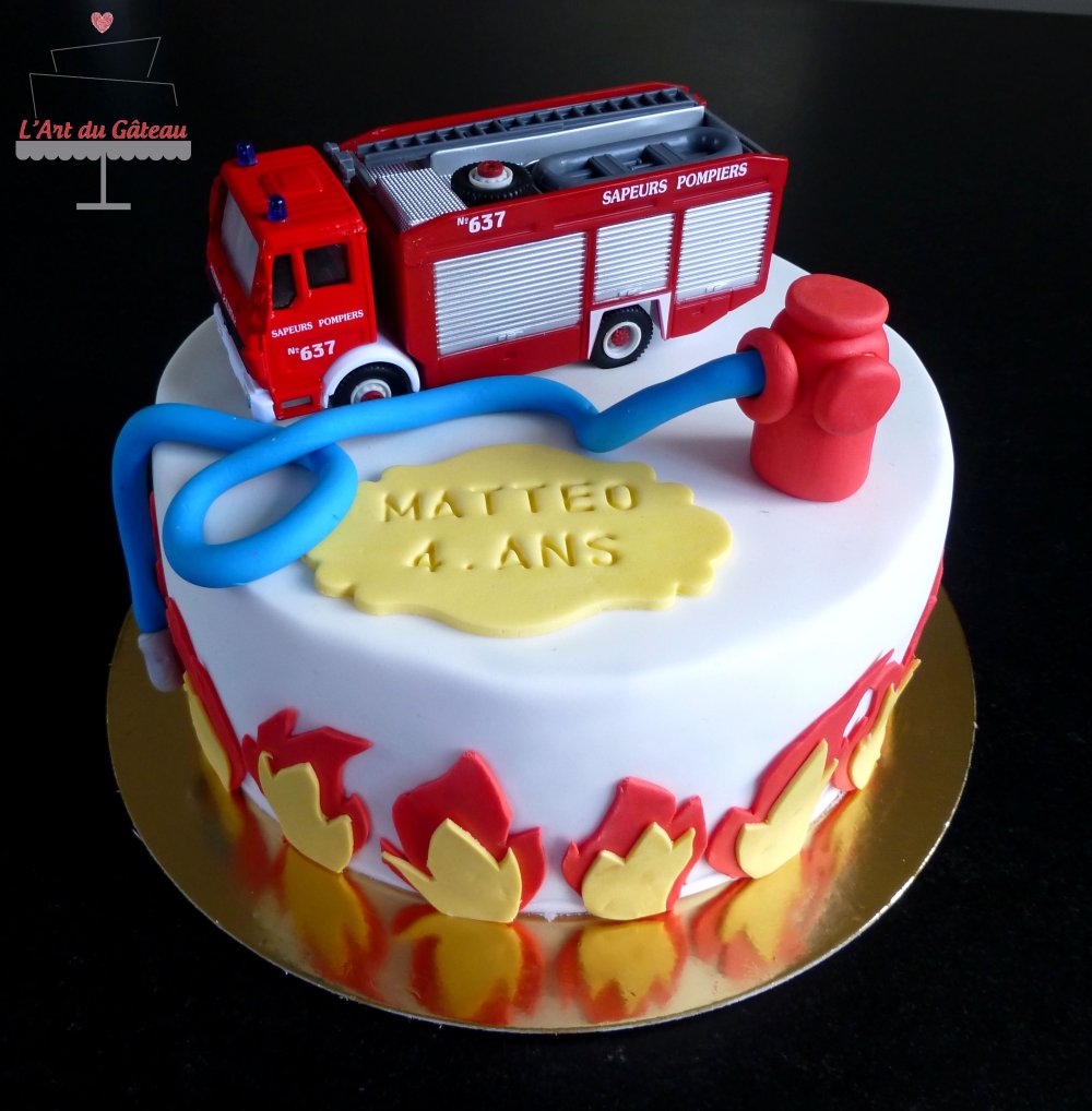 Торт с пожарной машиной для мальчика