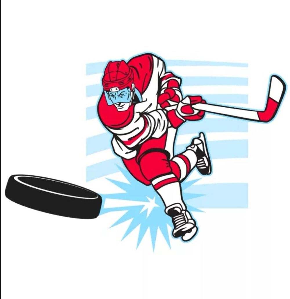 Хоккеист иллюстрация