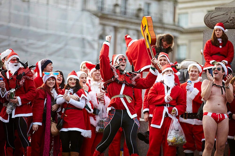 Парад Санта Клаусов в Канаде
