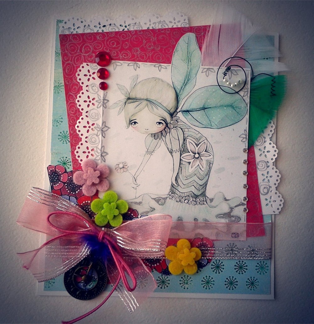 Маленькая открытка Скрапбукинг