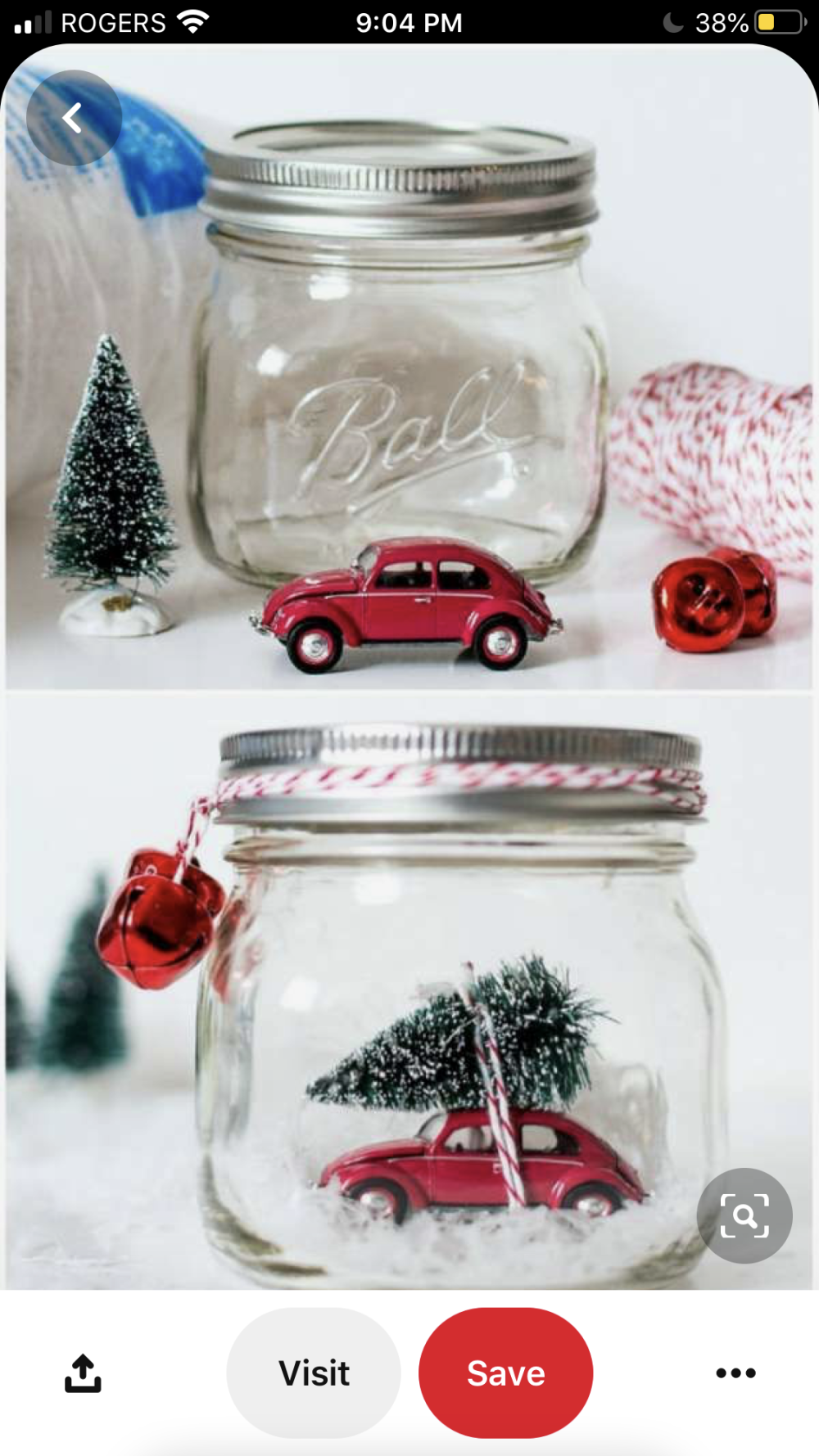 Поделка в банке машина на новый год