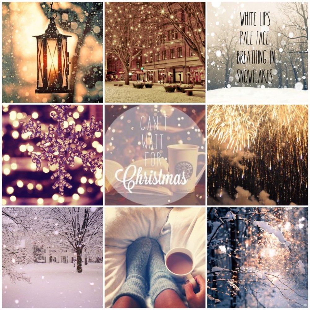 Красивые зимние коллажи