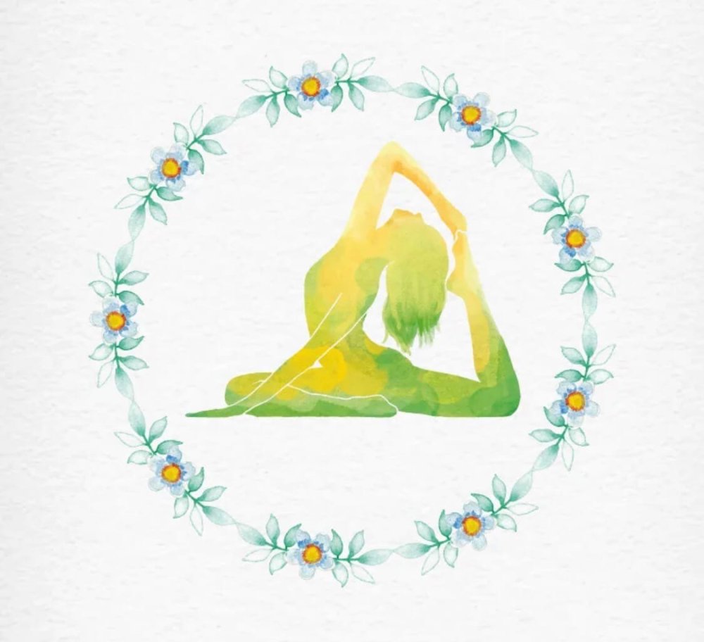 Йога акварель