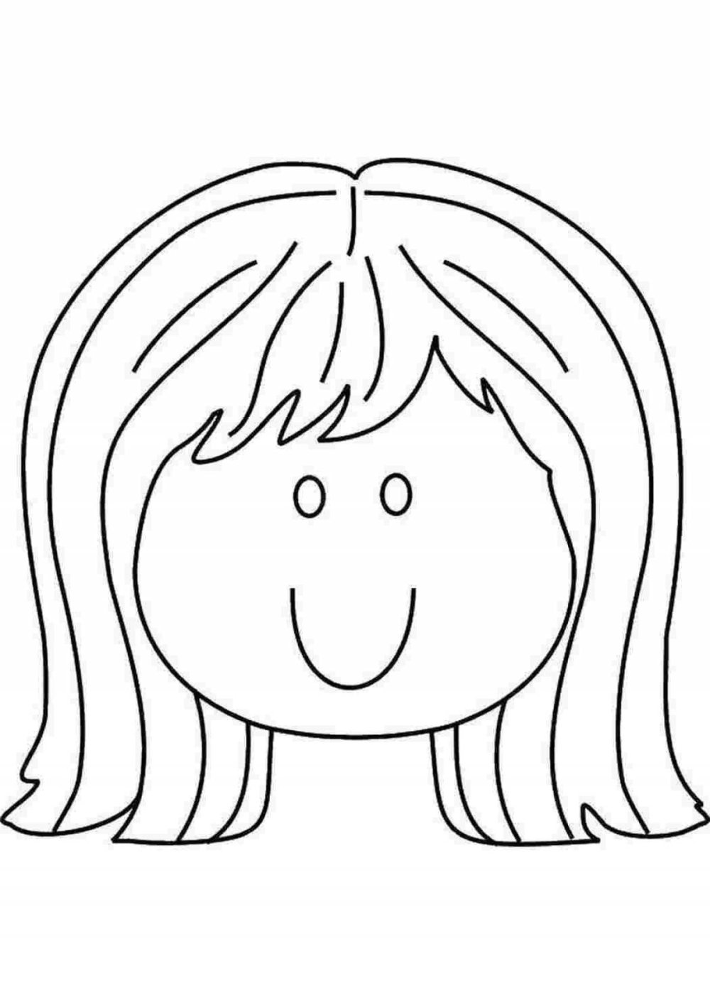 Волосы раскраска для детей