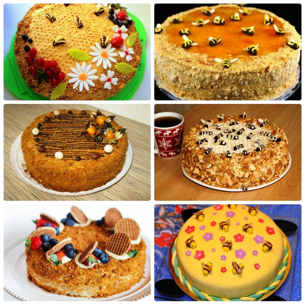 Украшение медового торта