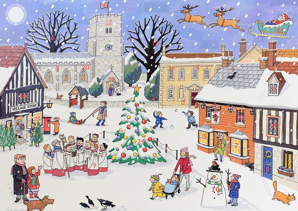 Адвент календарь Рождественская деревня