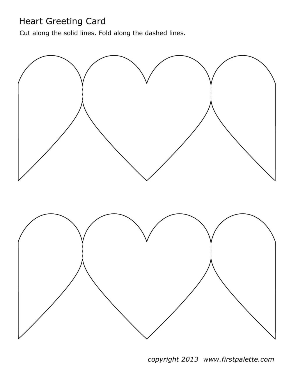 Трафарет сердца для открытки