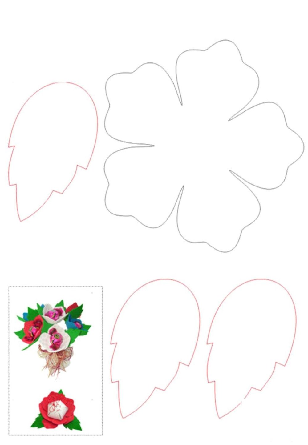 Трафареты для цветочков из фоамирана
