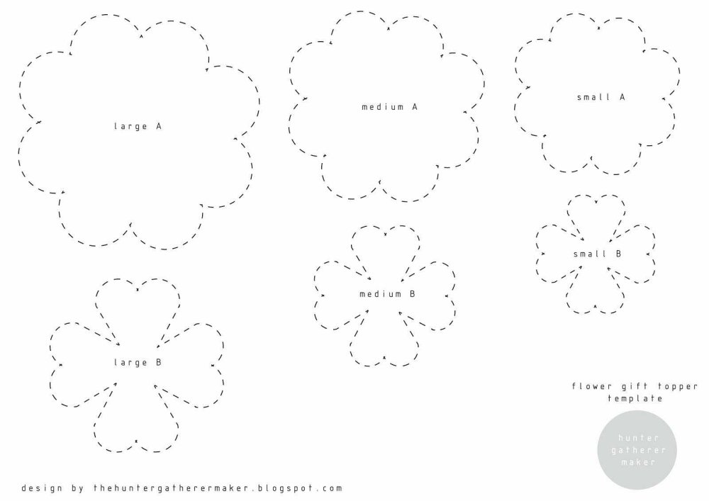 Шаблоны объемных цветов