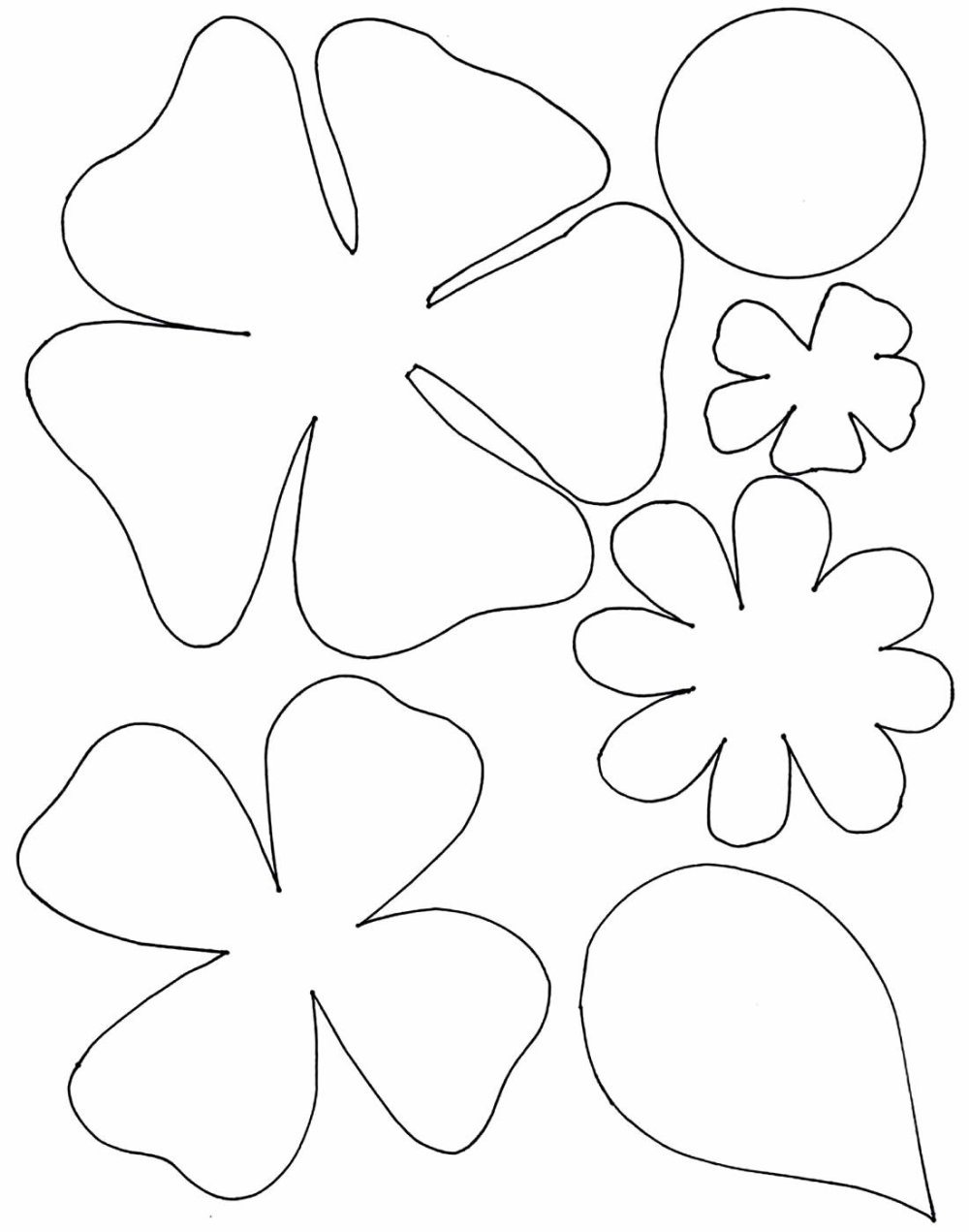 Трафареты для объемных цветов