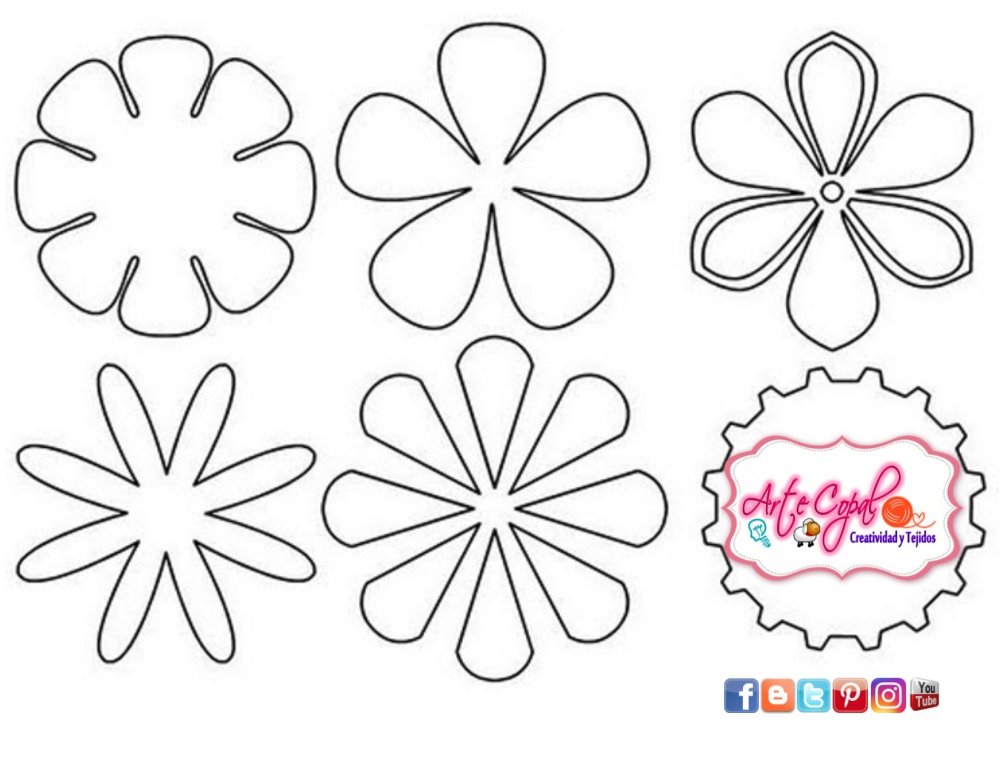 Шаблон цветов для украшения доски