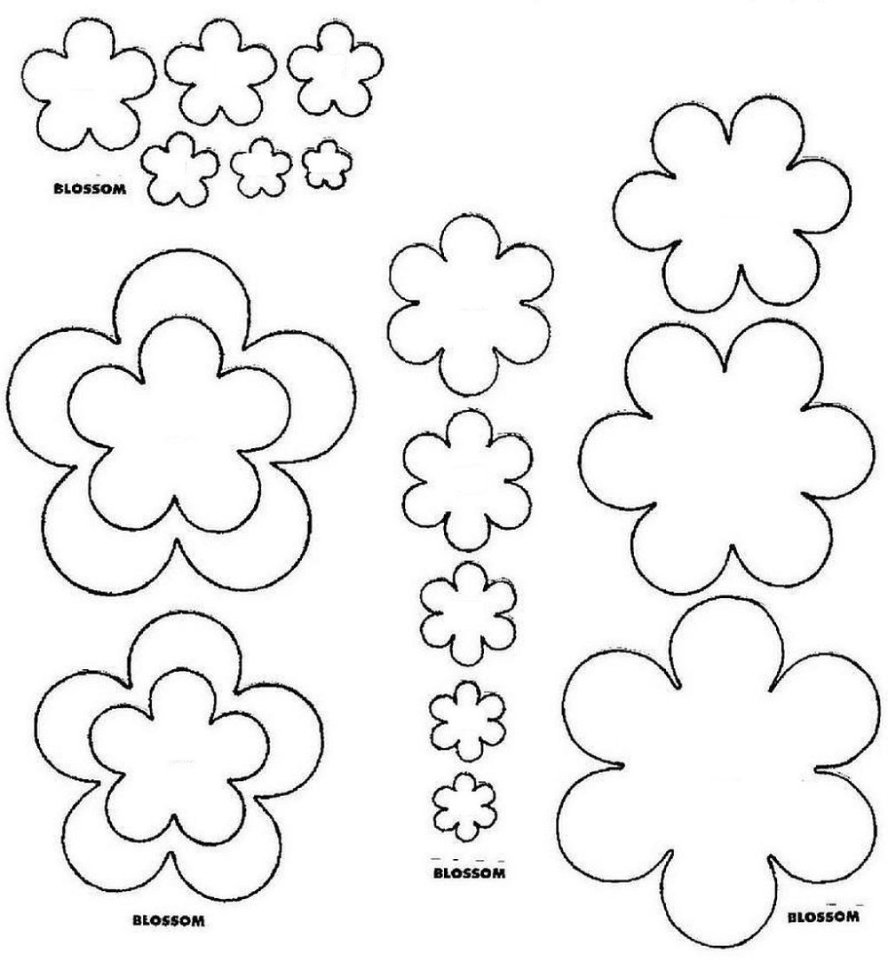 Лекало цветов для вырезания