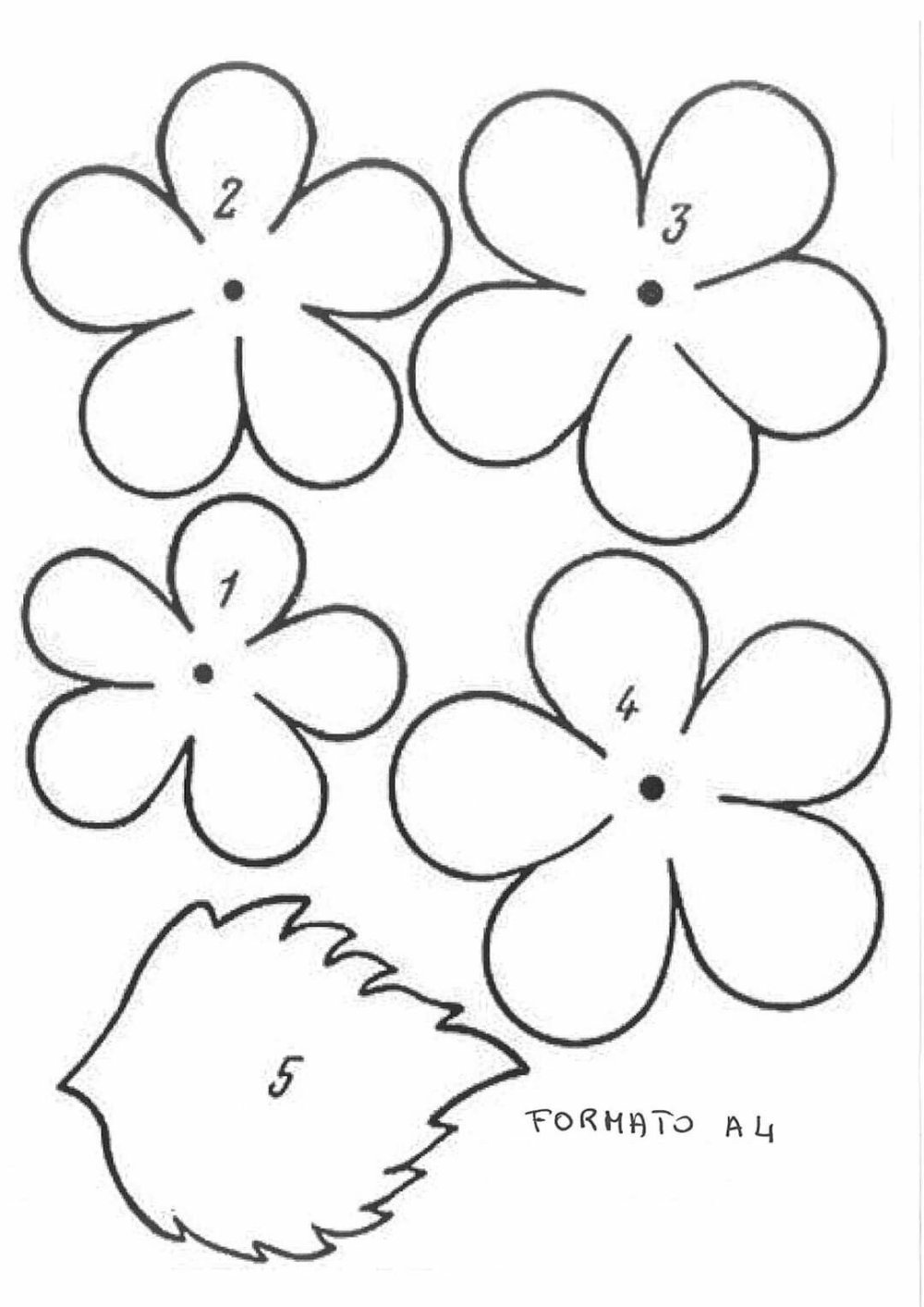 Лекало цветка для аппликации