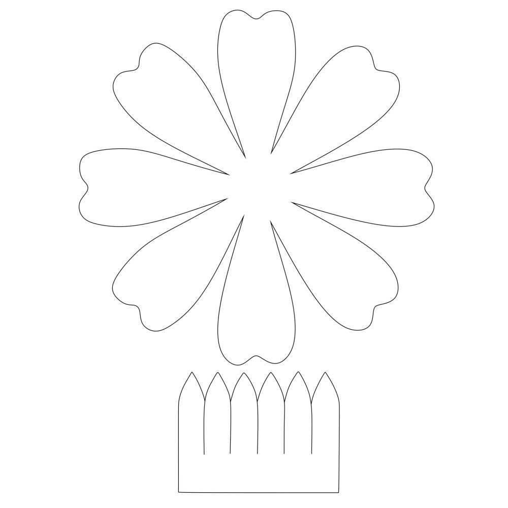 Шаблон ромашки из фоамирана